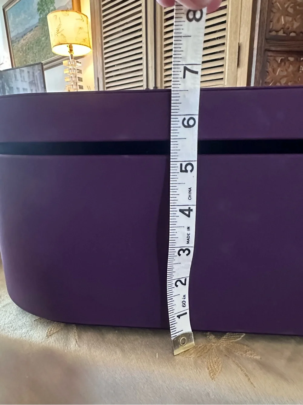 Dyson Airwrap Purple Storage Box / Case & Black & Orange Velvet Travel Wrap Bag.